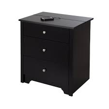 nightstand charging station pure black