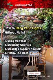 how to hang patio lights without nails
