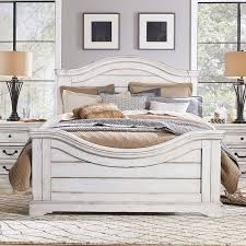 stonebrook panel bed antique white