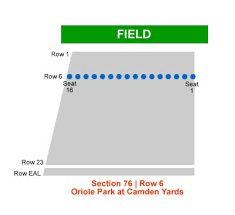 Baltimore Orioles Oriole Park Seating Chart Interactive
