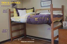 measurements for a twin xl loftable bed