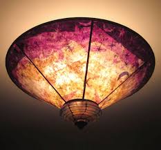 Large heavy frosted glass vintage ceiling light shade cover. Sun Moon And Stars Purple Gold Mica Hand Blown Glass Ceiling Lamp Shade Sue Johnson Custom Lamps Shades