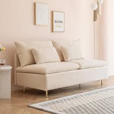 Modern Armless Loveseat Couch