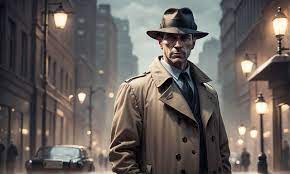 A Noir Detective Wearing A Trench Coat
