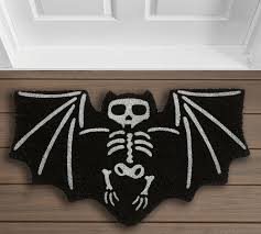 skeleton bat shaped doormat pottery barn