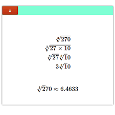 Simplifying Radicals Calculator With Steps