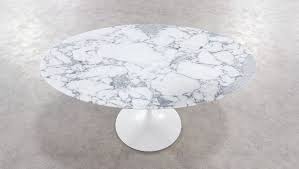 Tulip Oval Coffee Table In Marble By