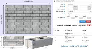 concrete block calculator estimator