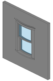 Curved Glass Double Hung Window
