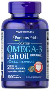 puritan s pride omega 3 fish oil 1000 mg 100 coated softgels