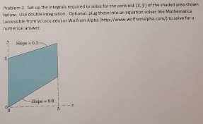 Solved Problem 2 Set Up The Integrals