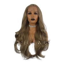Lily Dark Blonde Light Ash Brown Long Wavy Synthetic Lace Front Wig Estelle Wigs And More