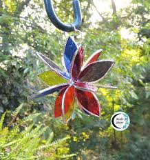 stained glass hanging flower suncatcher