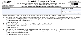 irs schedule h instructions household