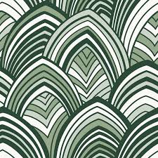 Cabarita Green Flocked Velvet Textured