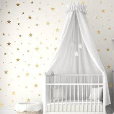 Gold Silver Stars Wall Stickers For
