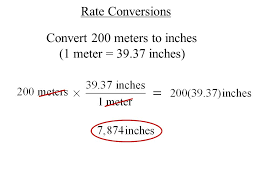 One meter is equivalent to 39.3700787 inches and is shown as; Rate Conversions How Many Inches Are In 5 Feet Objective To Convert Units Of Measure Within And Between Given Systems How Many Feet Are In Of A Mile Ppt Download