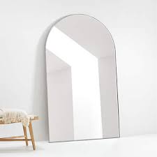 silver arch floor mirror
