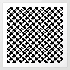 black and white checkerboard checked