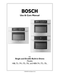 bosch appliances hbl 74 oven user