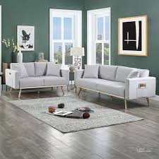easton light gray linen fabric sofa