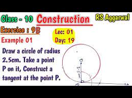 Draw A Circle Of Radius 2 5cm Take A