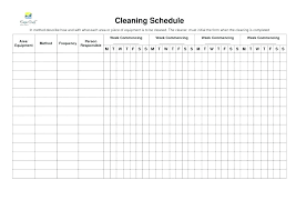 Weekly House Cleaning Schedule Mbanotes Info