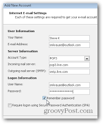 outlook com pop3 and smtp settings for