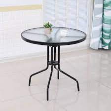 Small Round Clear Glass Dining Table