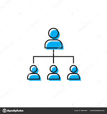 Organizational Chart Vector Icon Concept Isolated On White