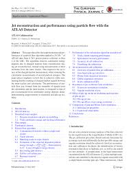 Pdf Jet Reconstruction And Performance Using Particle Flow