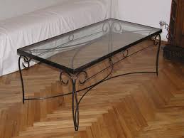 Wrought Iron Coffee Table With Glass