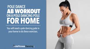 pole dance ab workout on a pole dancing