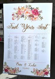 Wedding Seating Chart Cottage Peony And Roses