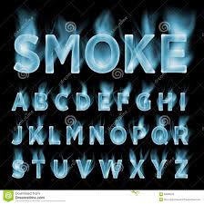 Smoke Font Collection Fog And Clouds Font Gas Font Stock