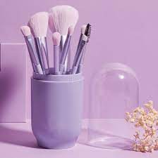 9pcs purple color makeup brush with