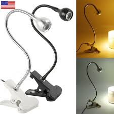 Flexible Pipe 3w Led Desk Lamp Reading Light Clamp Clip On Off Swtich Plug Pure Cool White For Sale Online Ebay