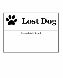 Lost Dog Flyers Template Under Fontanacountryinn Com