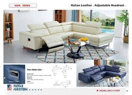 Sf 613 Italian Leather L Shape Sofa W