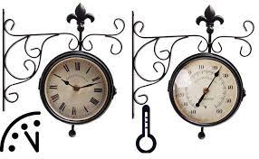 Outdoor Clock With Thermometer On