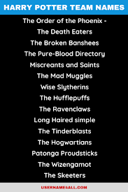 What's the best name for your trivia team? Top 350 Harry Potter Trivia Team Names Ideas And Generator