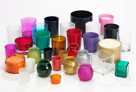 Coloured Colour Coated Glass Candle Votives