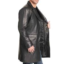 S Jackets Men S Designer Topper Lined Black Leather Coat