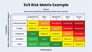 what is a 5x5 risk matrix how to use