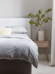 grey stripe brushed cotton bed linen