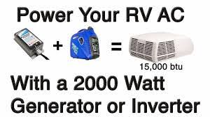 rv ac with a small inverter generator