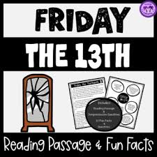 Alfred hitchcock, considered as cinema's original father of horror and master of suspense, was born on a friday the 13th. Friday 13th Worksheets Teaching Resources Teachers Pay Teachers