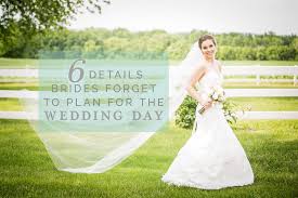 six details brides forget to plan for