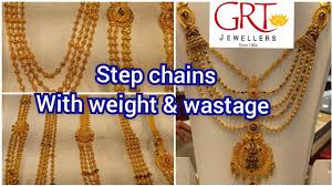 grt jewellers step chains designs with