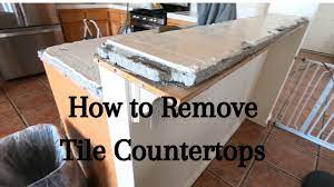 how to remove kitchen tile countertops